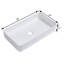 Lavabo de salle de bain vasque rectangulaire en céramique 24X14 - blanc, surface lisse, pour la maison et les espaces commerciaux - plusieurs environnements