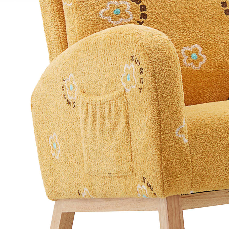 Chaise berçante, Polyester moutarde