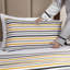 Luxury Duvet Cover Microfiber ochre Striped With Pillowcases King, Double,-108739314