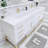 Glasgow 84'' Double Bathroom Vanity with Acrylic Top-1374107330