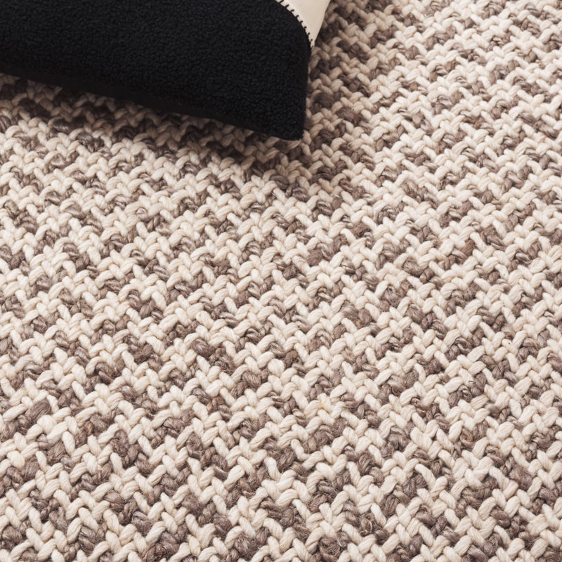 Natural Fiber Couture 104 Hand Loomed Performance Houndstooth Rug, Rectangle 5' x 8'