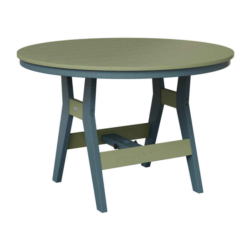Harbor Outdoor Round Bar Table, Slate, 35.5" H x 48" W x 48" D, Sage
