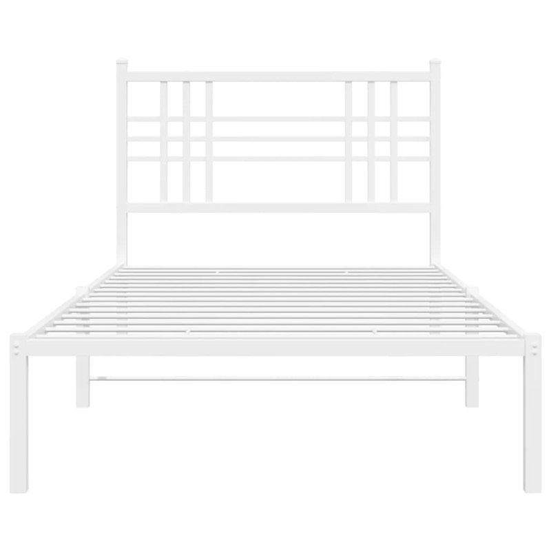 Esosa Metal Open-Frame Bed, White, Extra-long Twin