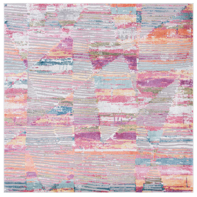 Porcello 900 Performance Abstract Rug, Square 6'7"