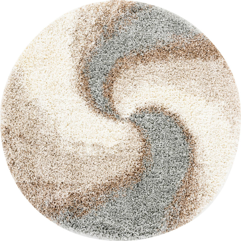 Abstract Indoor Rug, Round 4'