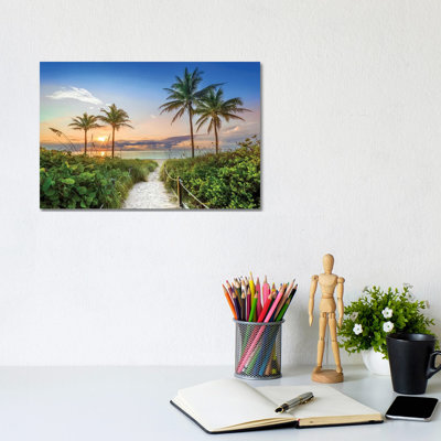 Relaxing Florida Beach Summer Sunrise- Gallery-Wrapped Canvas Giclée