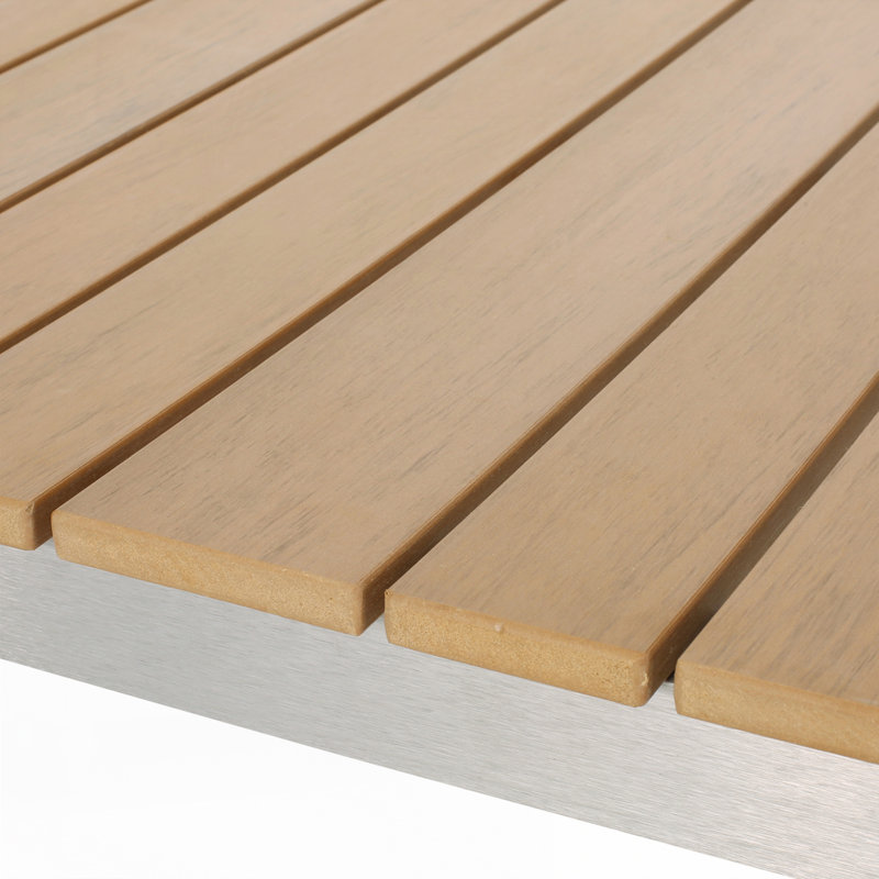 Table de salle à manger d'extérieur, Argent / Naturel