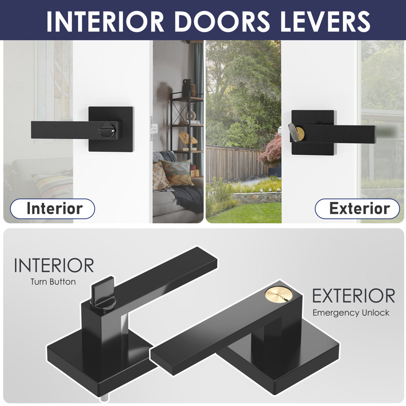 Porte intérieure à dalle - Panneau en panneau de fibres à densité moyenne blanc à peindre avec poignée (sans trous pré-percés)
