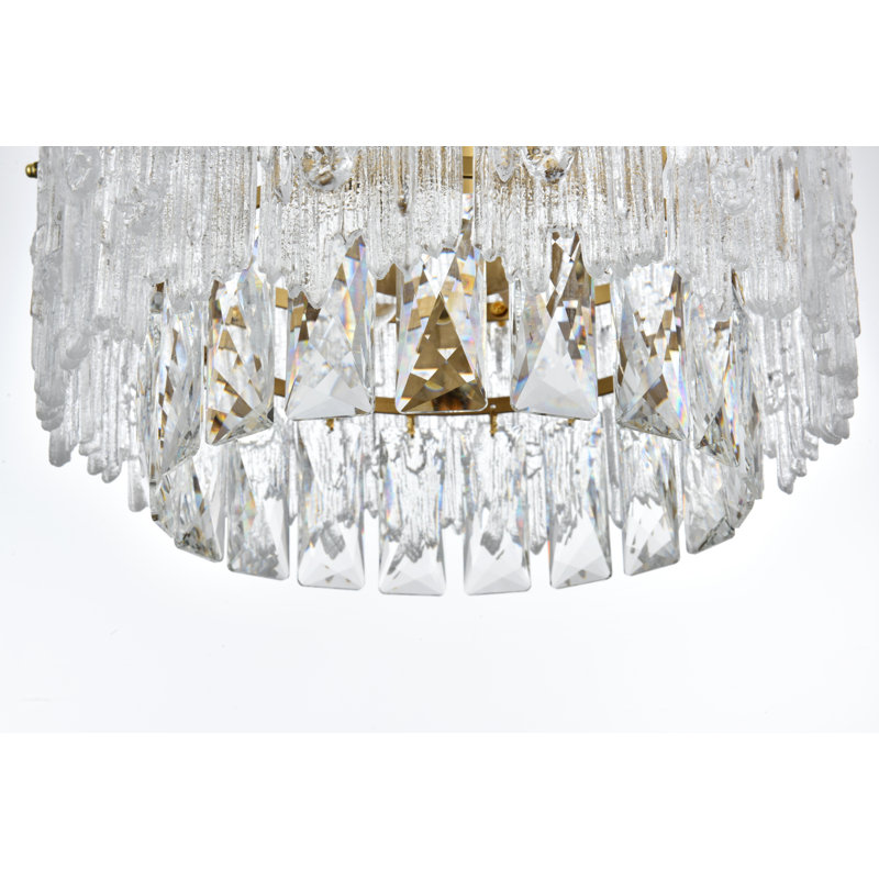 Niema 12 inch Flush Mount, Satin Gold