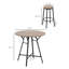 Ensemble de table de bar et de tabouret industriel HOMcom 5 pièces avec table de salle à manger à hauteur de comptoir ronde et quatre sièges assortis, finition en panneau de particules brun