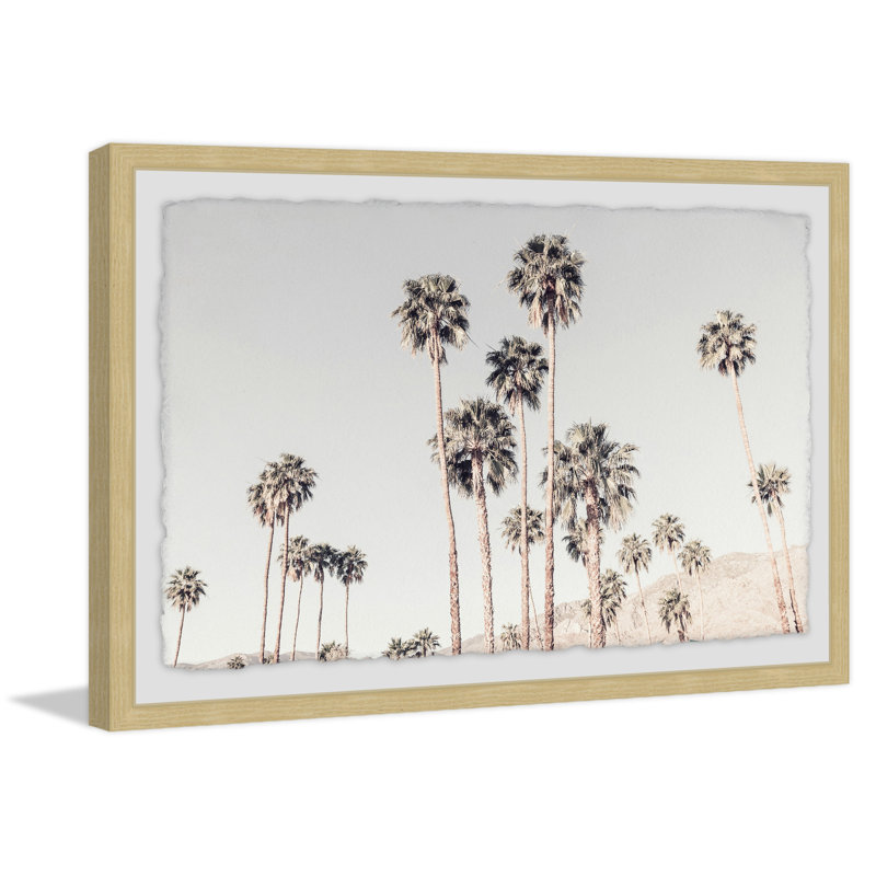 «Palm Tree Overoad», reproduction encadrée, H 16 po x l 24 po, Encadré naturel