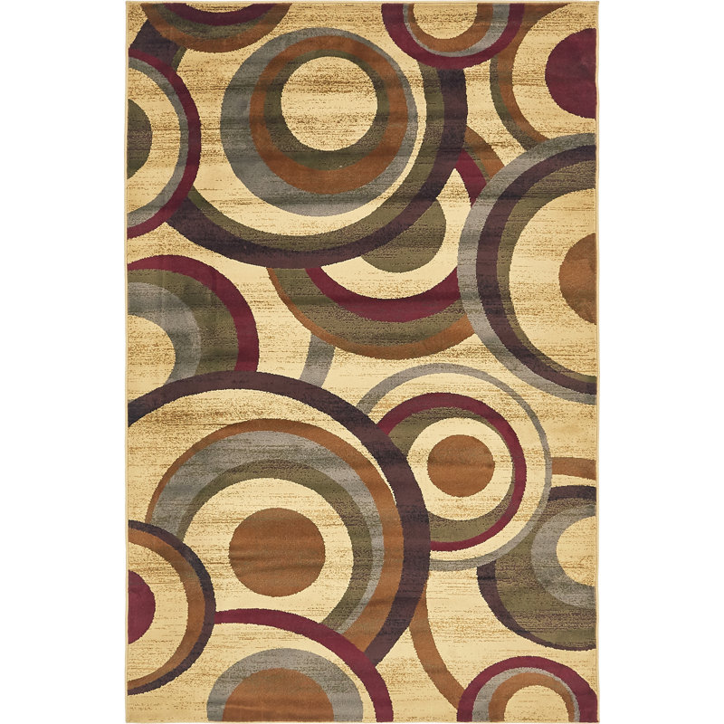 Ivetta Abstract Indoor Rug, Rectangle 7'10" x 10'