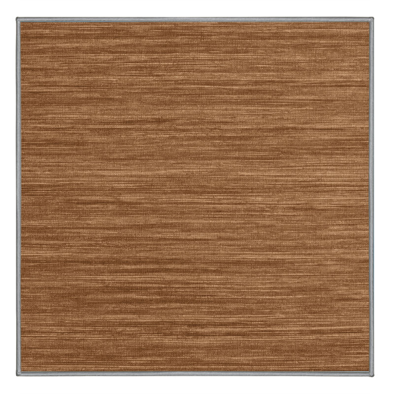 Tapis brun uni lavable à la machine, Carré 8 pi