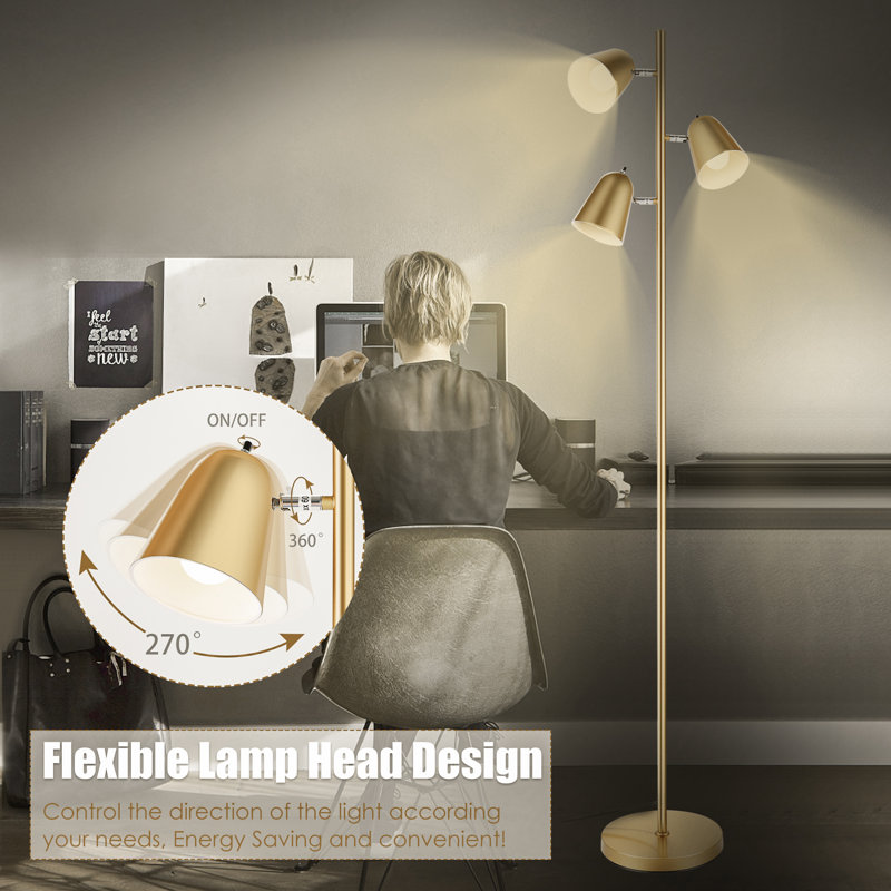 Lampe sur pied à branches 65 "