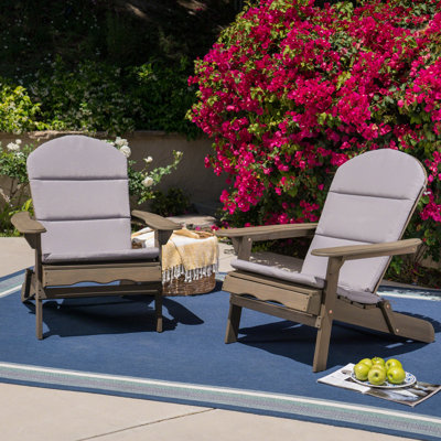 Chaise Adirondack pliante en bois massif Laffey