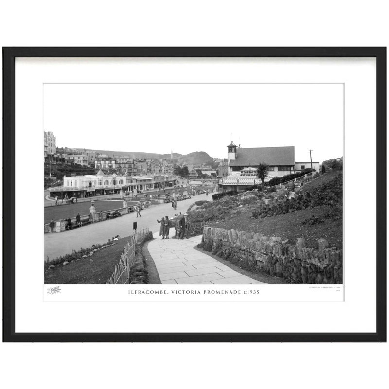 Ilfracombe, Victoria Promenade C1935 - Single Picture Frame Print, 45cm H x 60cm W x 2.3cm D