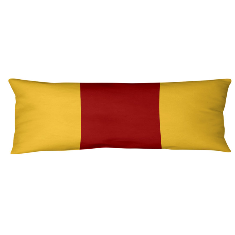 Polyester Medium Pillow, Adrienne,Yellow/Red/Yellow, Buffalo Football 