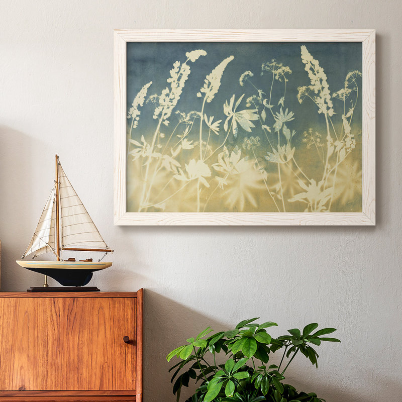 Solstice Lupin, peinture sur toile encadrée, Blanc, H 26 po x l 38 po x P 1,5 po