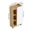 Rangement autoportant pour salle de bain 16 po avec 1 porte Solf et 4 tablettes