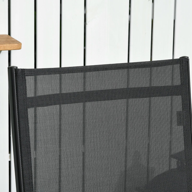 Outsunny Chaise Lounge Outdoor, Black