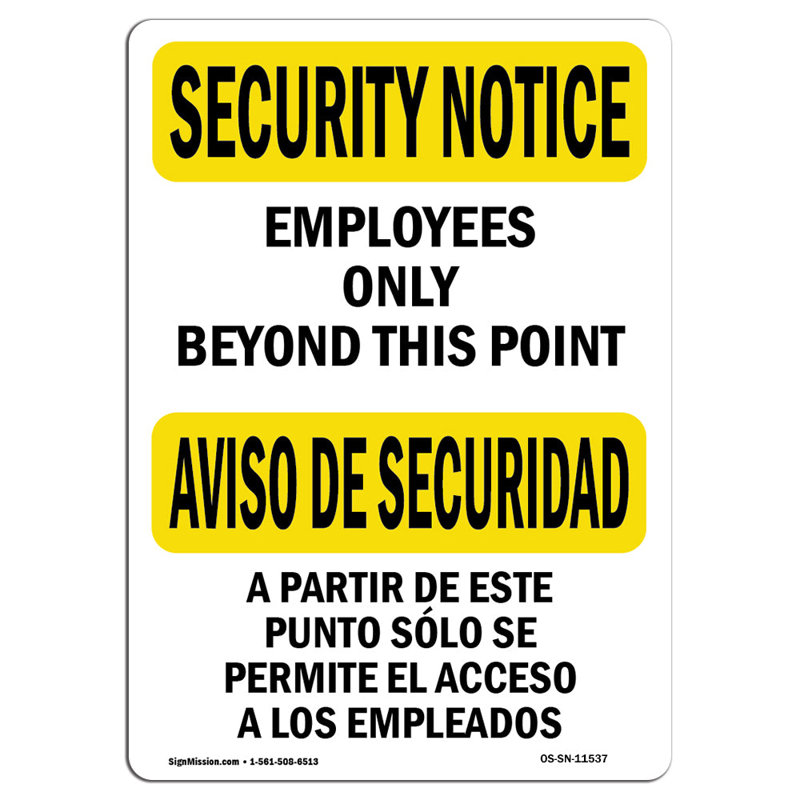 Safety Instructions Sign, 24" H x 18" W x 0.1" D