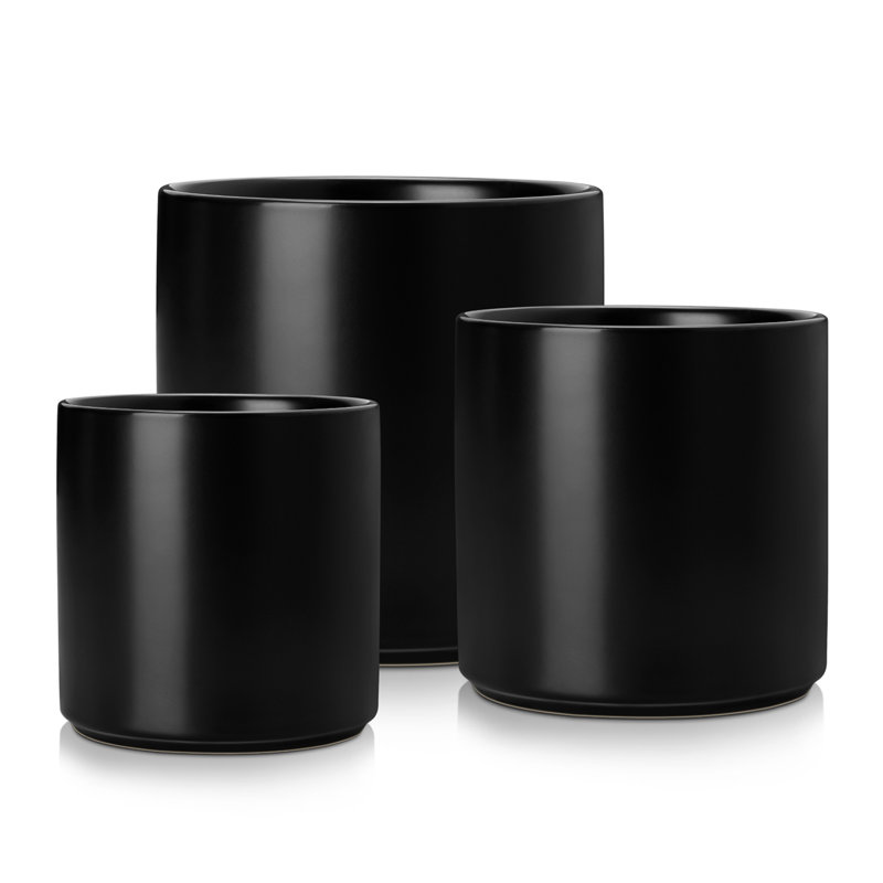 ZTHPOT Ceramic Pot Planter, Black