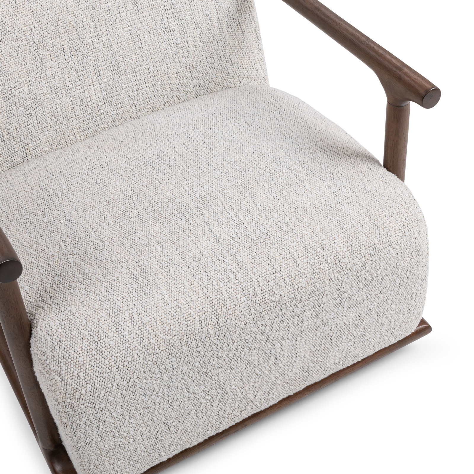 Lucia Swivel Accent Chair, Ivory