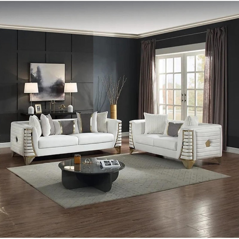 Racila 2 Piece Living Room Cream