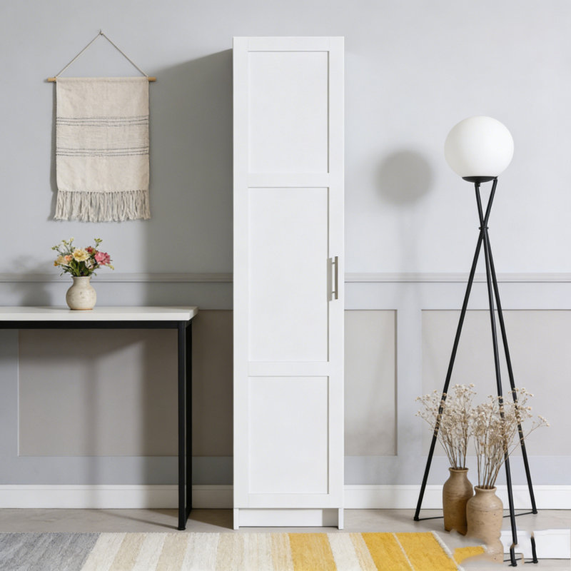 Tall Narrow Storage Cabinet, Black
