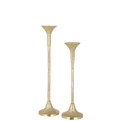 2 Piece Aluminum Candlestick Set