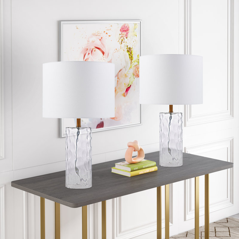 Loranger Mizpah 21.5" Table Lamp Set, Transparent