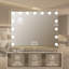 Makeup Mirror with 3 Color Lights, 58×45cm Large Lighted Vanity Mirror with 15 Dimmable LED Bulbs-679363152