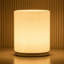 Lampe de table à DEL en verre mat 7 po avec base ovale et intensité variable Lumi