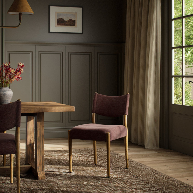 Jayla Upholstered Dining Chair, Burnt Oak, Burnt Oak