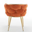 Chaise moderne en velours orange - Couleur relaxante pour une chambre à coucher élégante-185507251