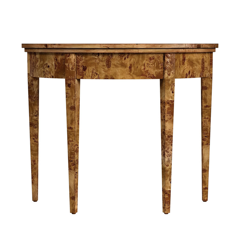 Hampton 36" Demilune Console Table, Honey Burl