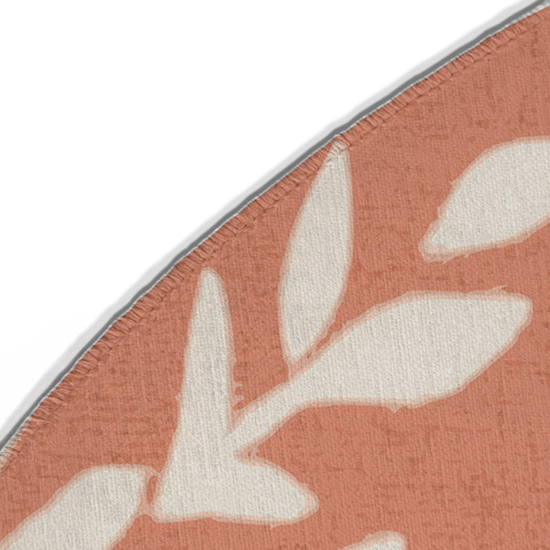 Tapis intérieur et extérieur Serene Blossom, Rond 5 pi