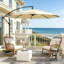 Grands parasols de patio, abat-jour moderne réglable en acier de 10 pi pour la maison