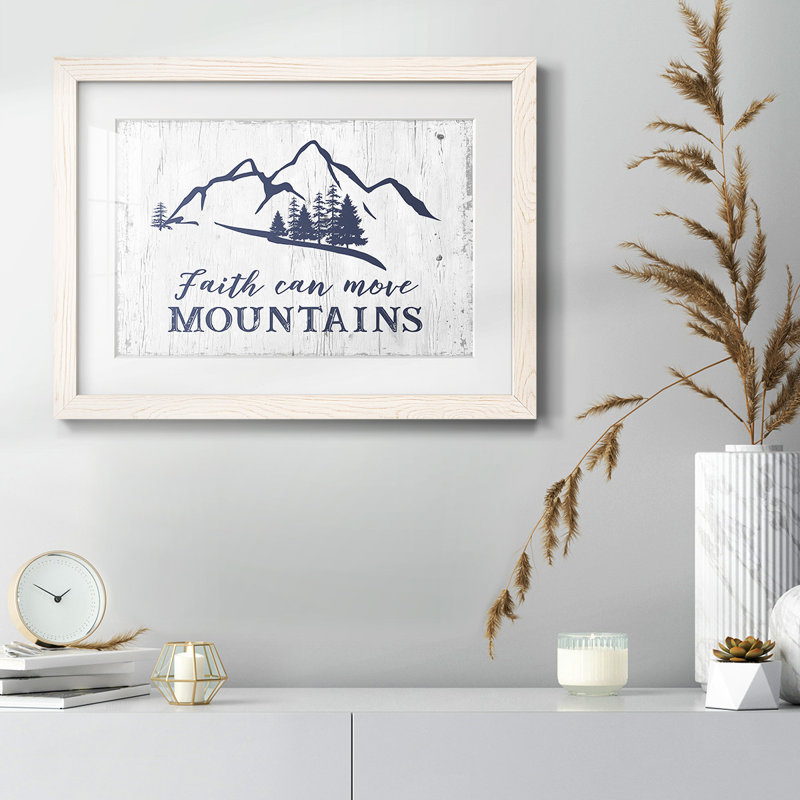 «Move Mountains», reproduction d'art encadrée, Blanc, H 18 po x l 26 po x P 1,5 po