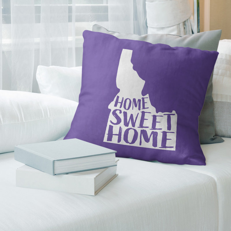Housse de coussin en lin home, 26 po x 26 po, Idaho, Mauve