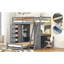 Lit superposé Led & Ports, simple au-dessus de simple, gris - Space Solution