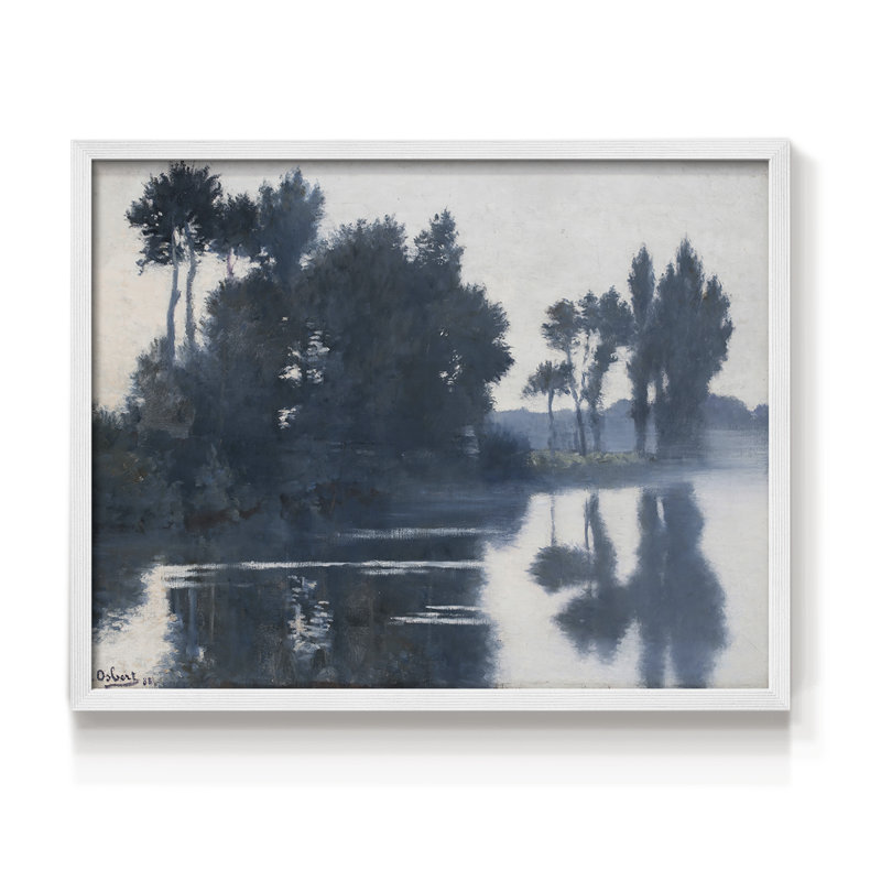Paysages rétro-DCCLXVI-Reproduction encadrée - réversible, H 16 po x l 20 po, Blanc