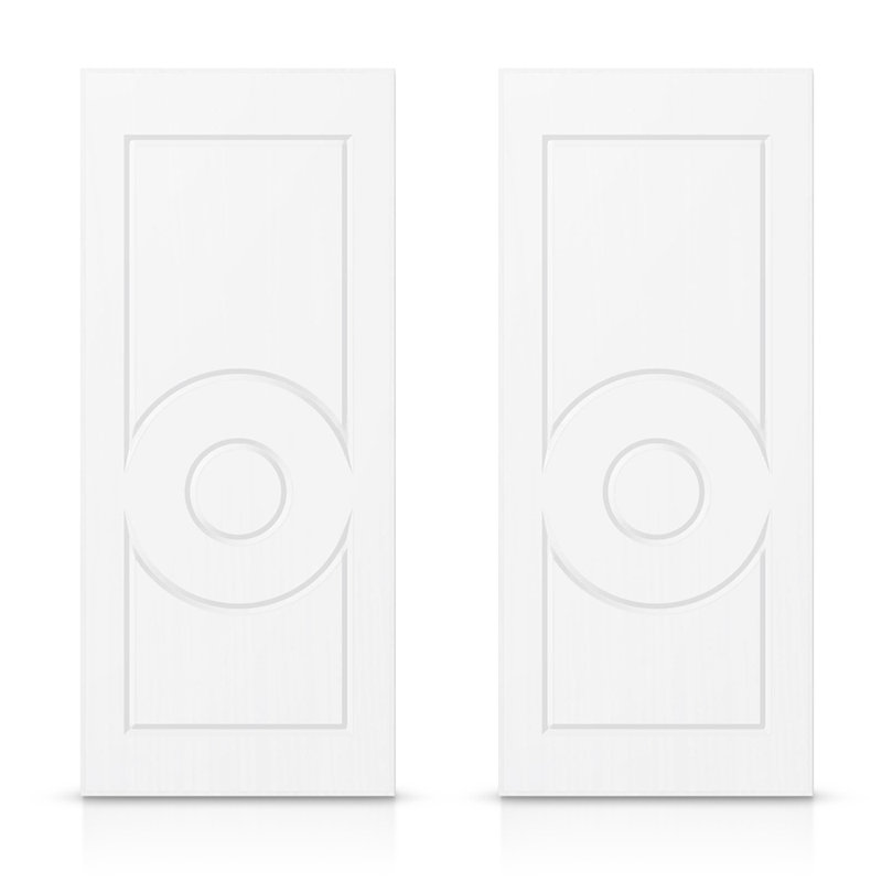 Portes de placard coulissantes à panneaux, 48 po x 80 po, Crème clair