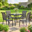 Steel Patio Dining Set Table,