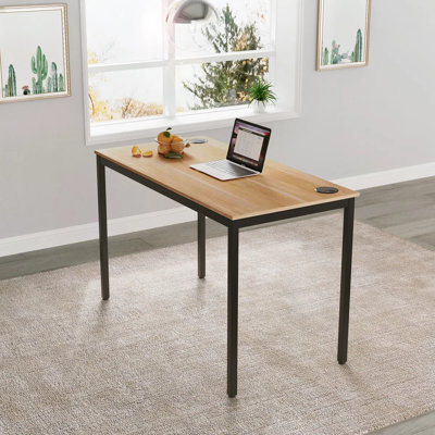 47’’ Study Writing Computer Desk, Workstation With Cable Manager, Space Saving Office Home Desk With Multi Function, Gaming Desk Modern Industrial Sty by Eureka Ergonomic