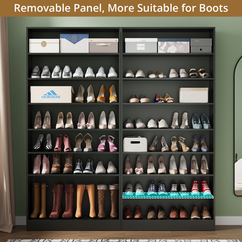 Grande armoire à chaussures Almaguer, Noir