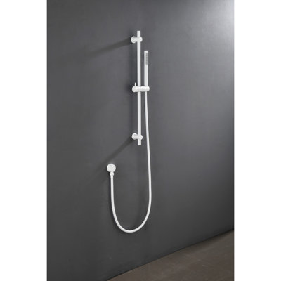Shower Slide Bar Grab Rail With Handheld Head & 69" Hose - Modern Style Stainless Steel And Temperature Control