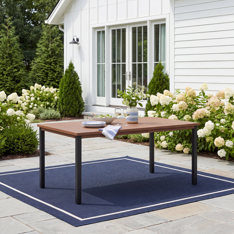 Outdoor Rectangular Dining Table, Walnut