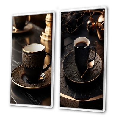 Black Coffee Espresso Eclipses - Coffee Wall Decor Set Of 2