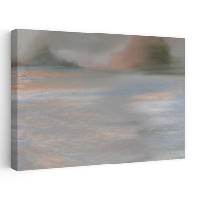 «Foggy Lake», art abstrait contemporain de paysage marin